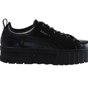 puma x dua lipa mayze flutur lace-up black synthetic womens trainers